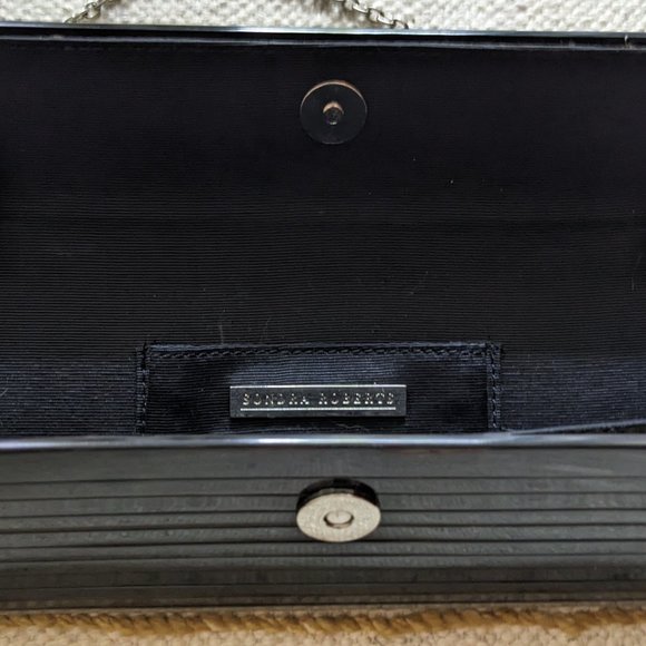 Sondra Roberts Black Lucite Slim Clutch Bag - Picture 3 of 9